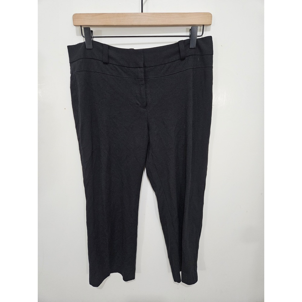 Ann Taylor Lindsay Black Cropped Dress Pants Stretch Trousers Size 6